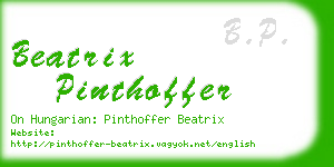 beatrix pinthoffer business card